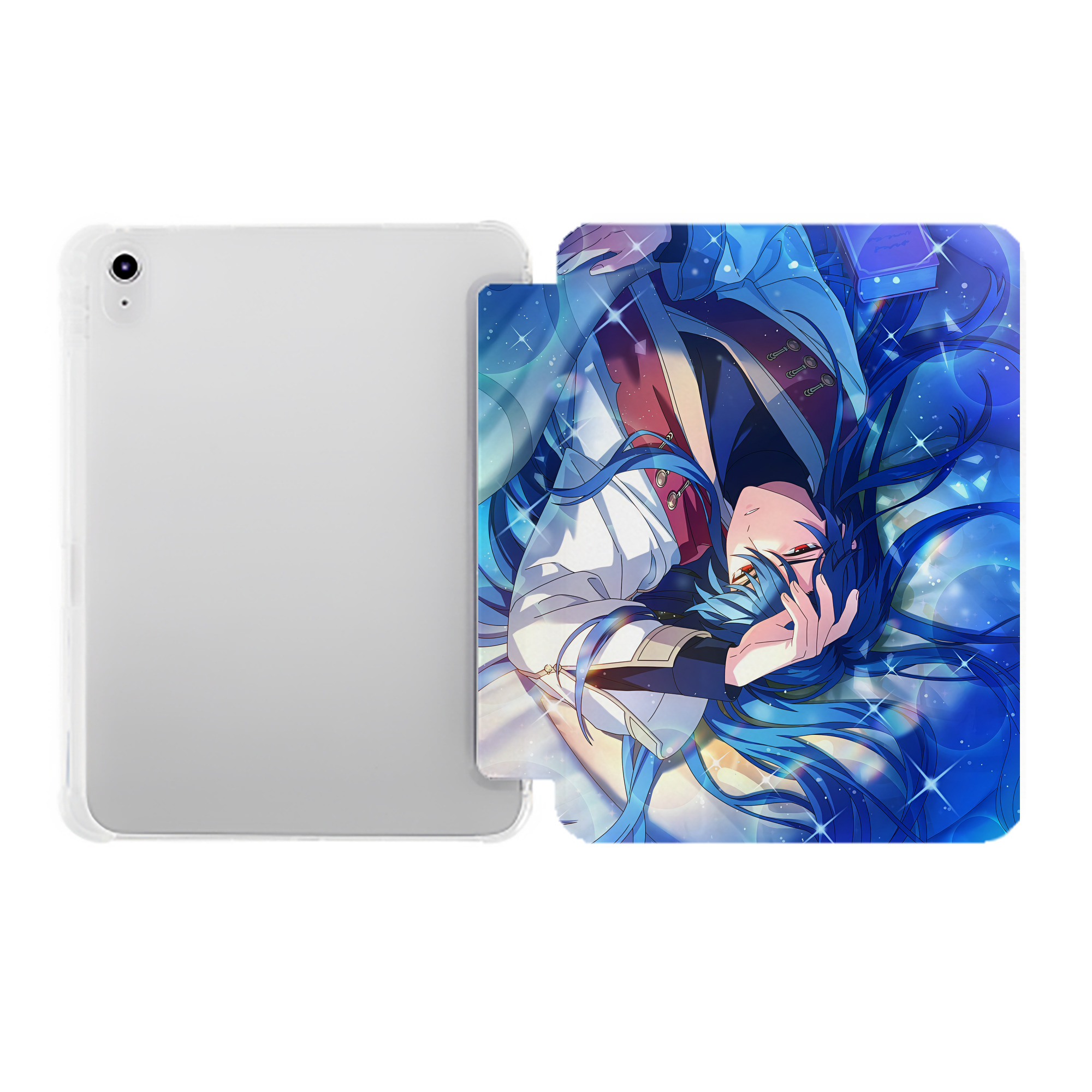 （画像用） 刀剣乱舞 Touken Ranbu IPad ケース ペン収納付き 三つ折りスタンド PUレザー×シリコン 対応機種9.5/10.5/10.9インチ